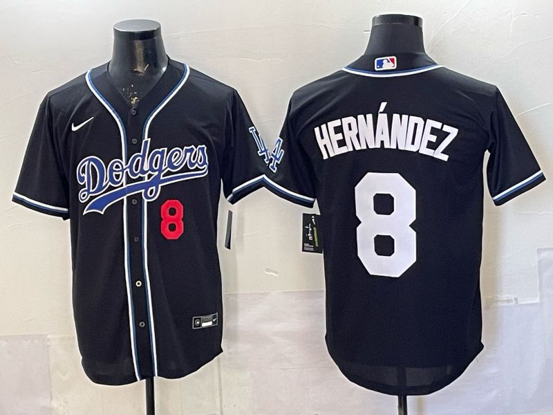 Men 2026 Nike Los Angeles Dodgers #8 Hernandez Black Game MLB Jersey 011->los angeles dodgers->MLB Jersey